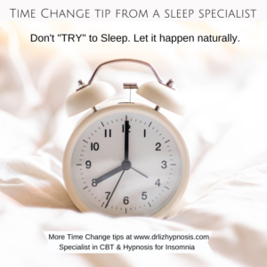 Time Change tip from a sleep specialist Dr Liz